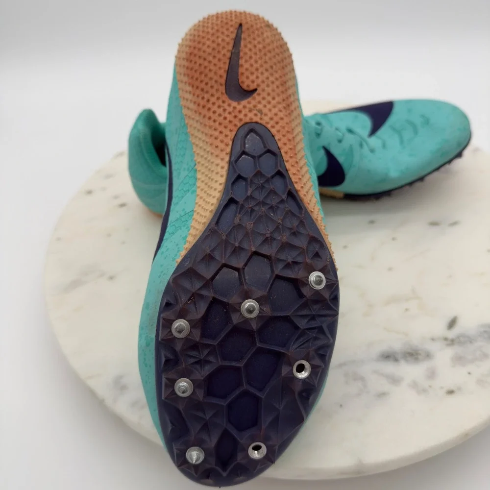 Nike Zoom Rival M 9 Track Spikes Womens‎ 8 Teal Black Racing Shoes 907565 300